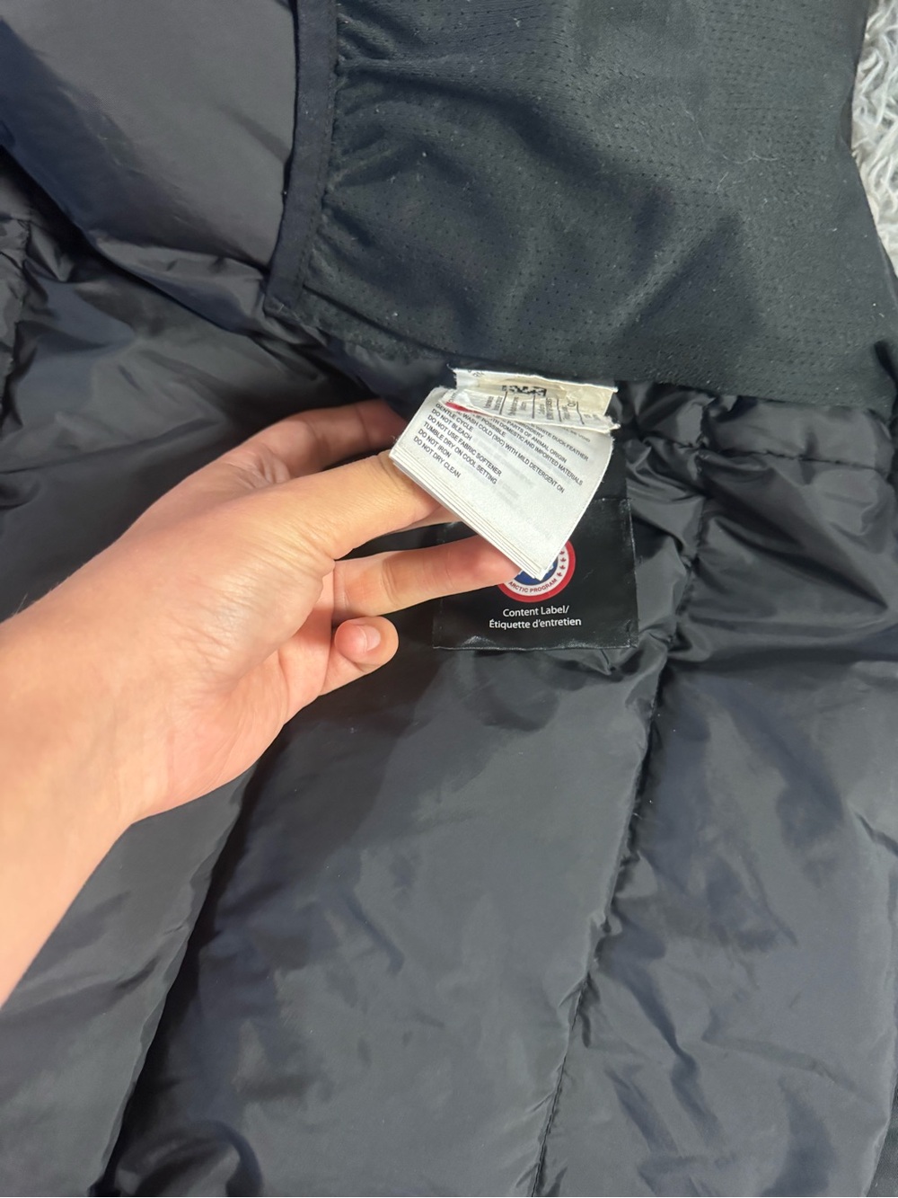 Canada Goose Black Hooded Down Parka with Logo Patch - Picture 3 of 4